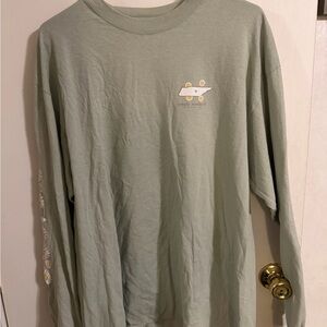 Simply Southern Sage Green Long Sleeve Tee with Daisy Skateboard Embroidery